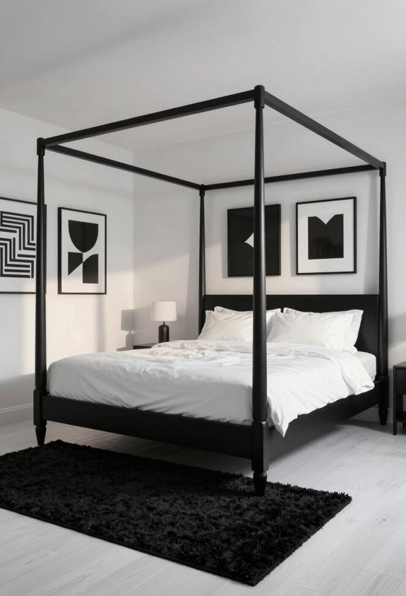 stylish black and white flooring