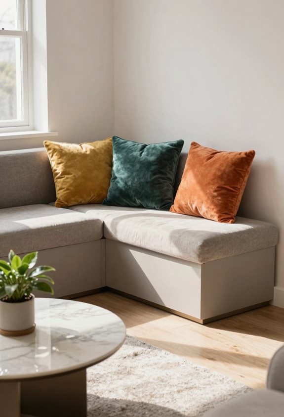 stylish corner bench storage