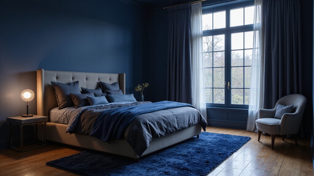 21+ Dark Blue Bedroom Ideas