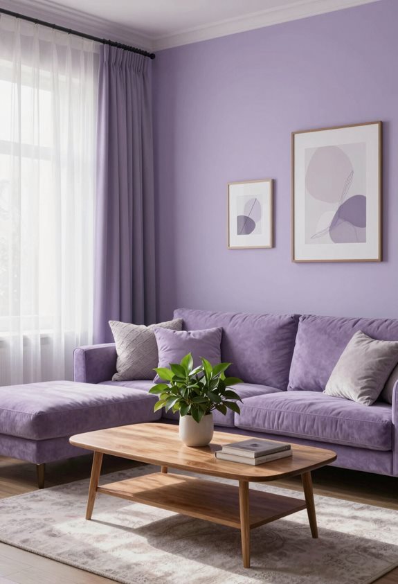 subtle calming lavender walls