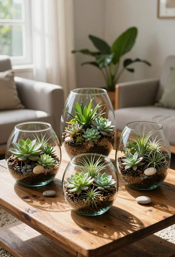 terrariums with succulents charm