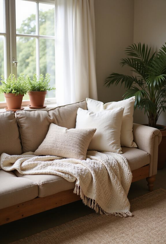 textured linens and fabrics