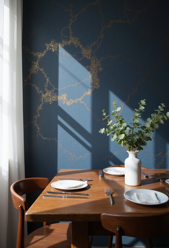 textured wallpaper adds depth