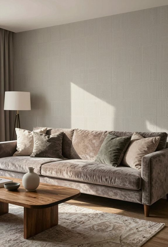 textured wallpaper enhances aesthetics