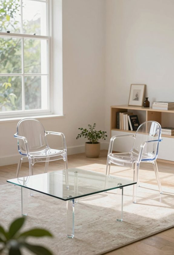 transparent acrylic glass furniture