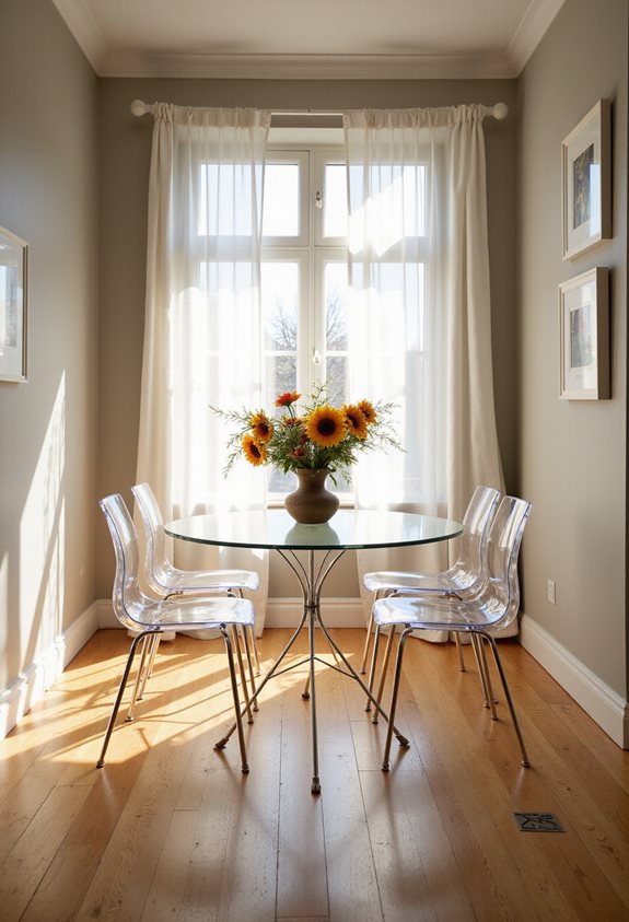 transparent chairs for openness