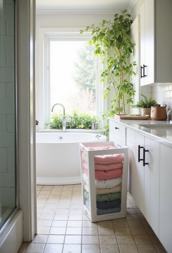 transparent hampers reduce clutter