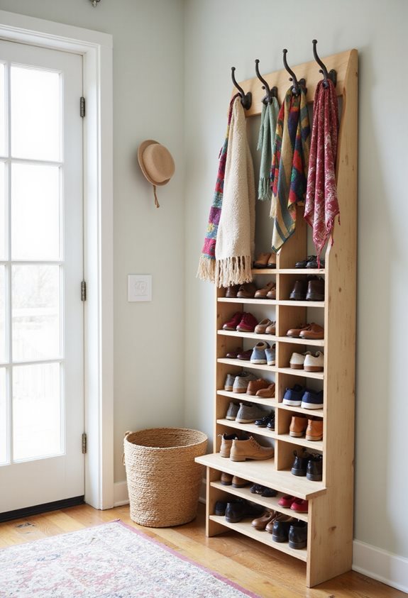 vertical shoe organizer solution