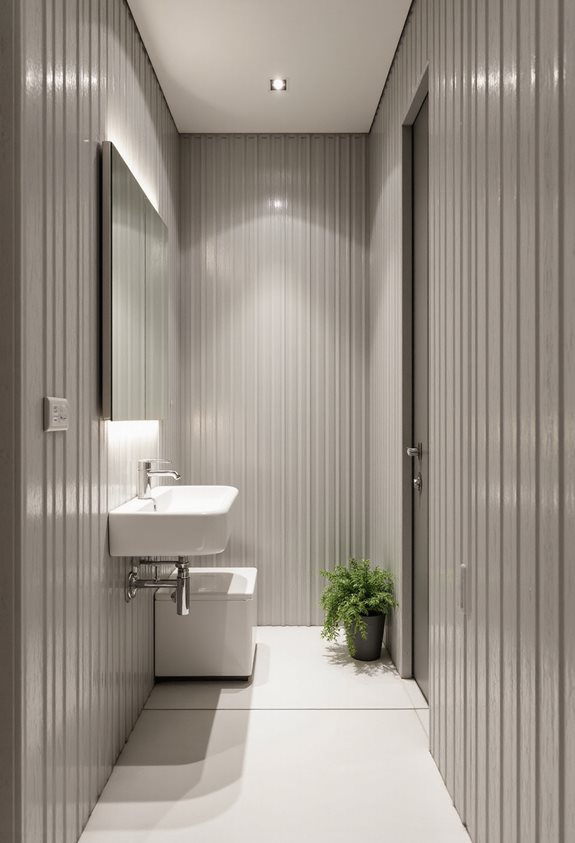 vertical stripes elongate walls