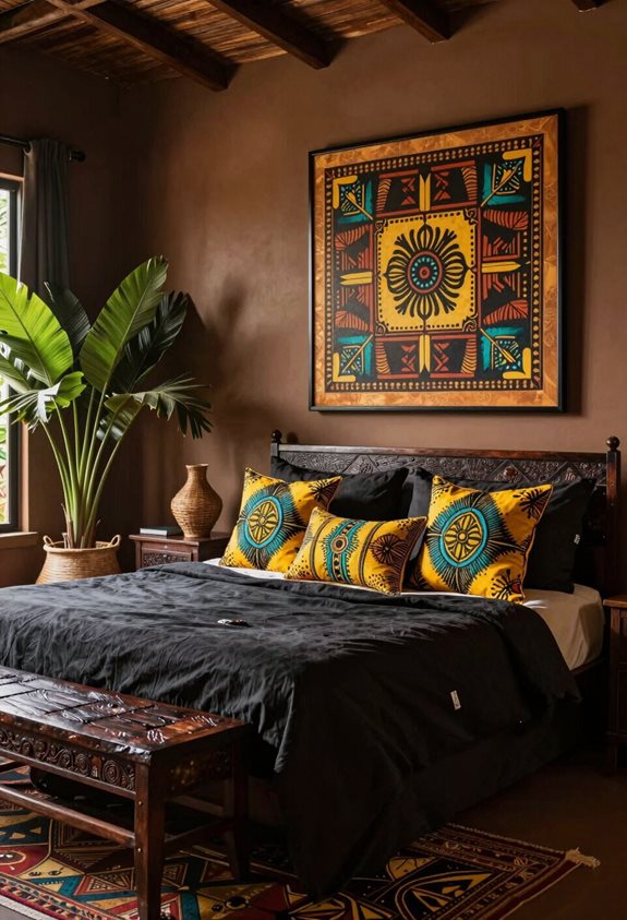 vibrant afro caribbean bedroom decor