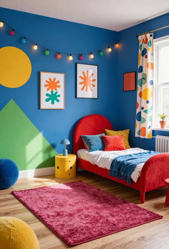 vibrant playful bedroom colors