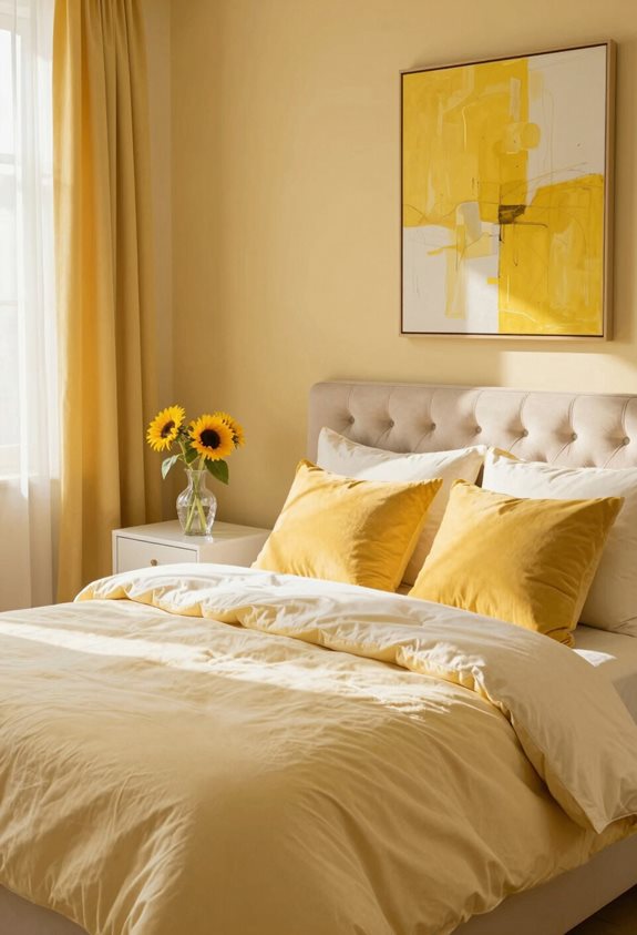 vibrant yellows energize bedrooms