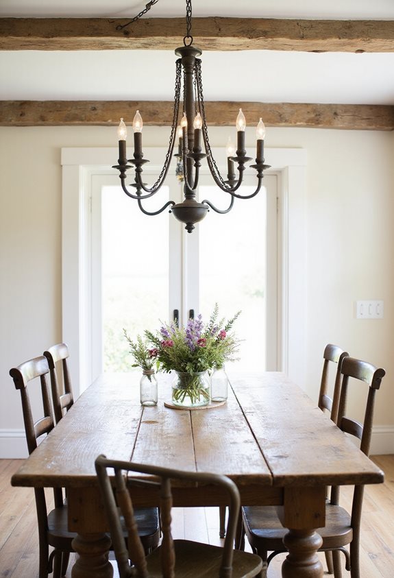 vintage lighting enhances ambiance