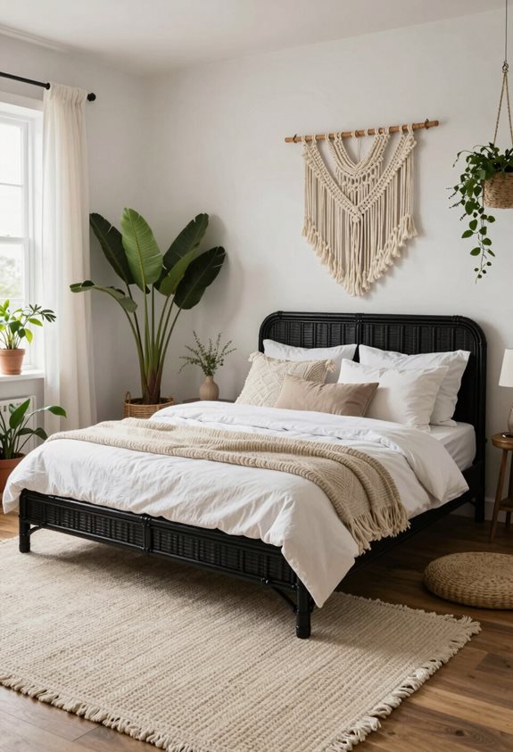 warm cozy boho bedroom