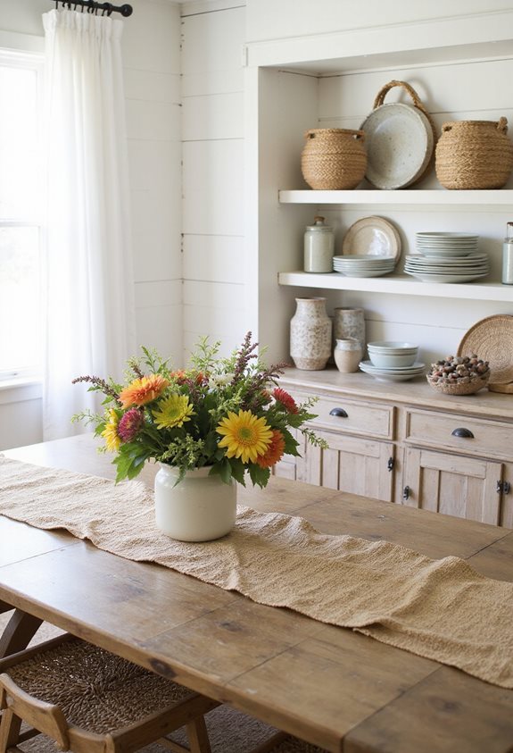 warm farmhouse dining aesthetic