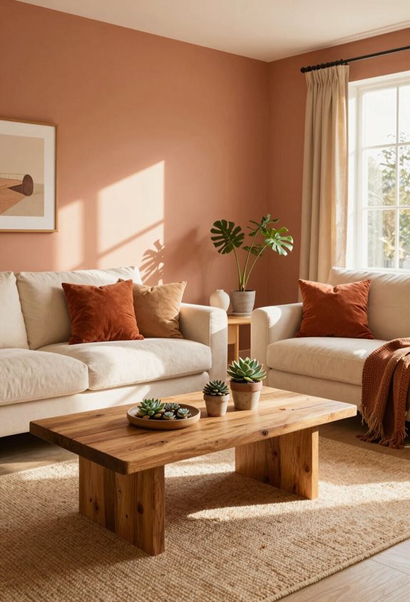 warm inviting terracotta hues