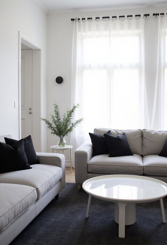 white walls enhance brightness