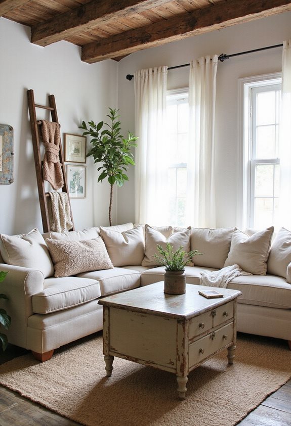 wooden ladder for blankets