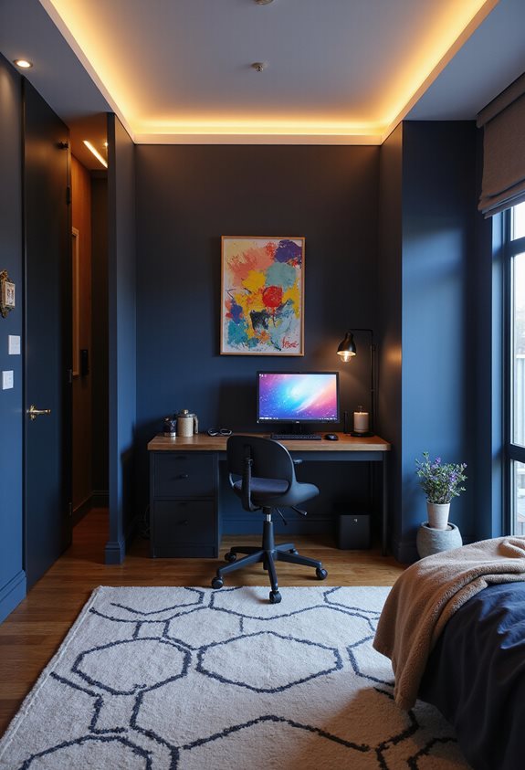 adjustable lighting enhances ambiance