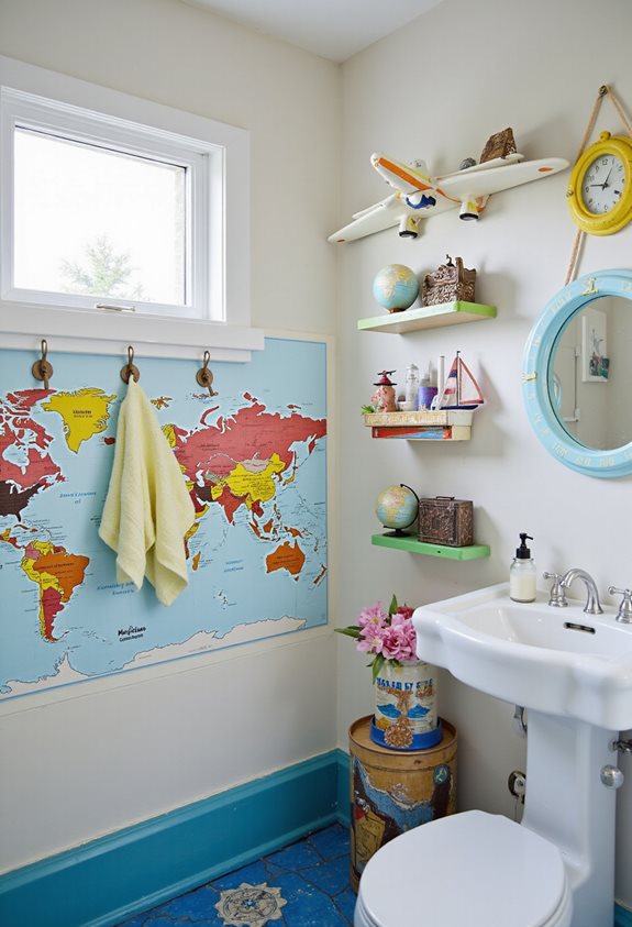 adventure themed bathroom decor