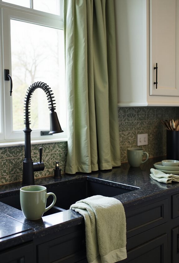 black and sage kitchen harmony