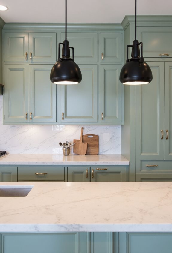 black fixtures enhance greenery