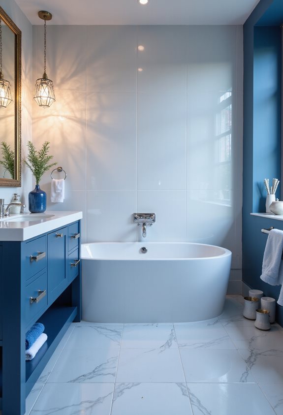 blue and white ambiance