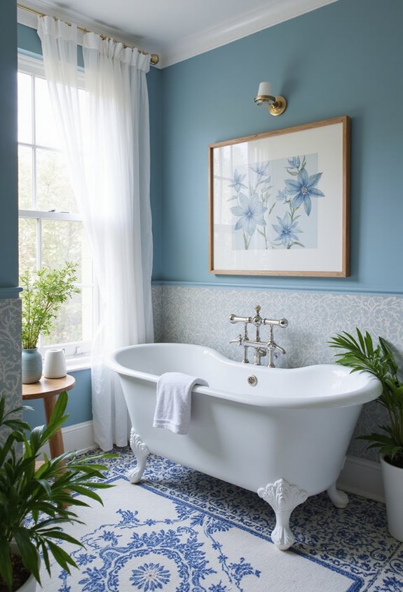 blue and white decor enhancements