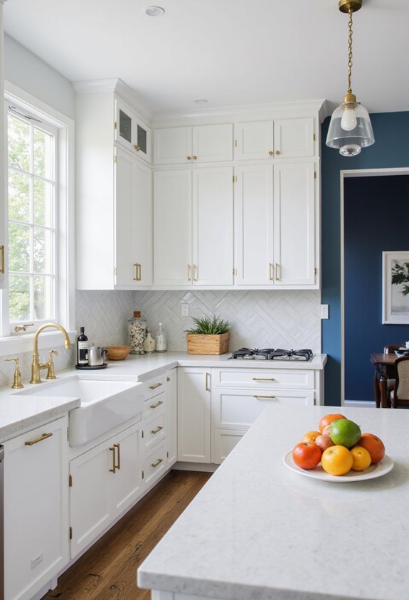 bold accent walls enhance kitchens