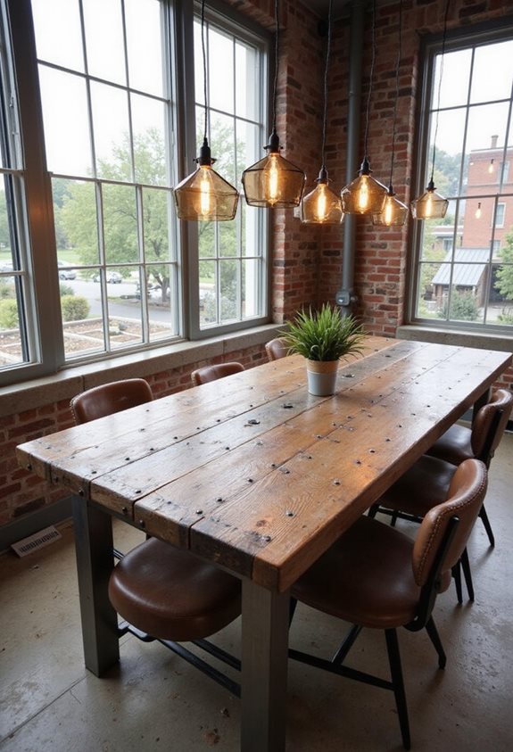 bold industrial charm dining