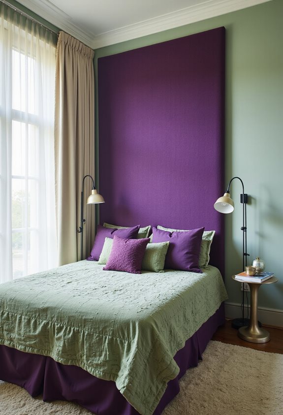 bold purple pale green
