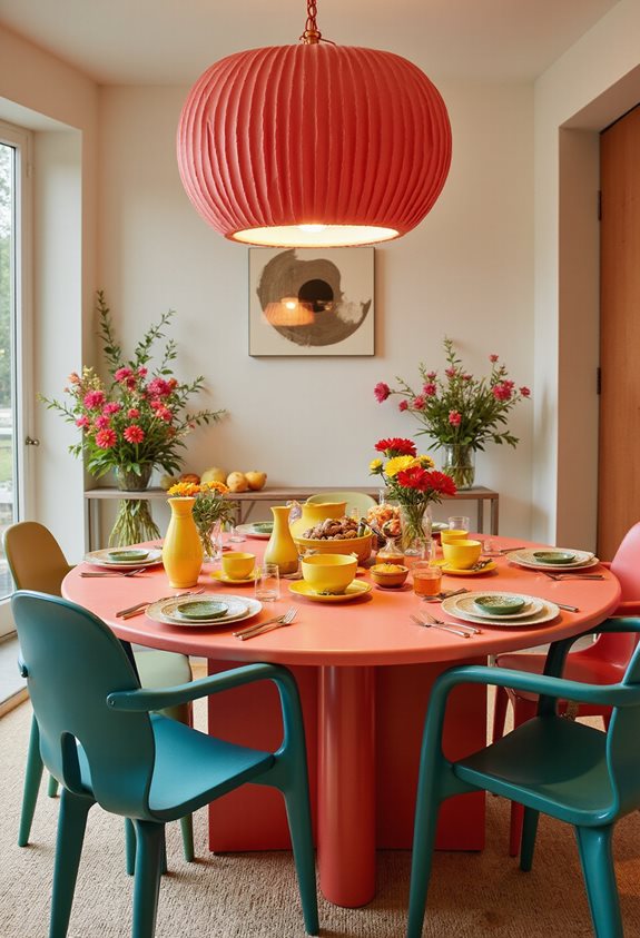 bold vibrant dining style
