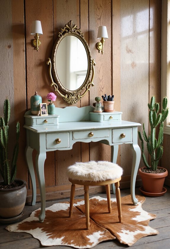 brass accents add warmth