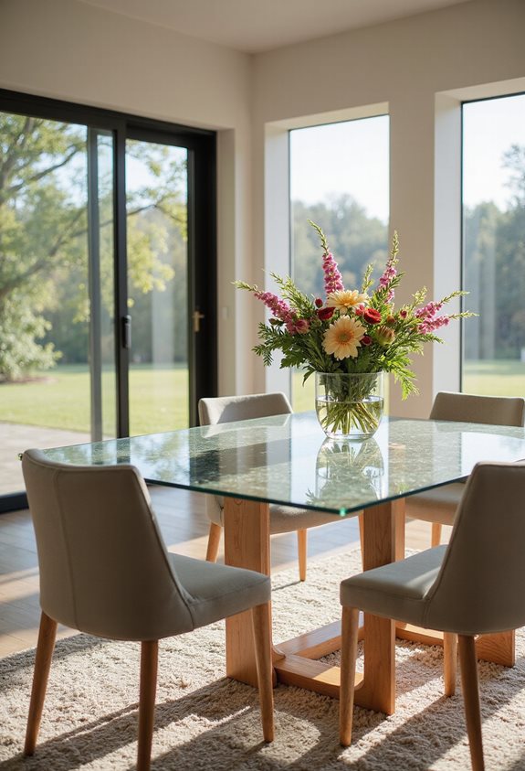 bright airy stylish dining