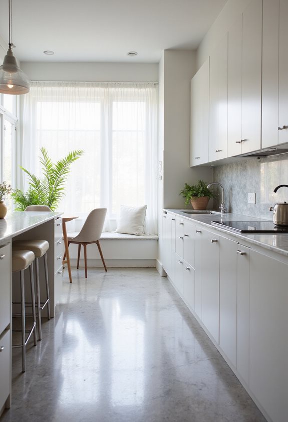 bright spacious white kitchens