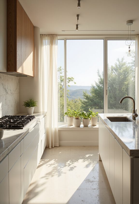 bright white cabinets shine