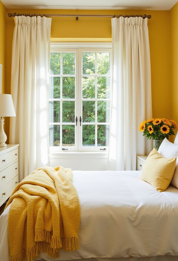 bright yellow and white