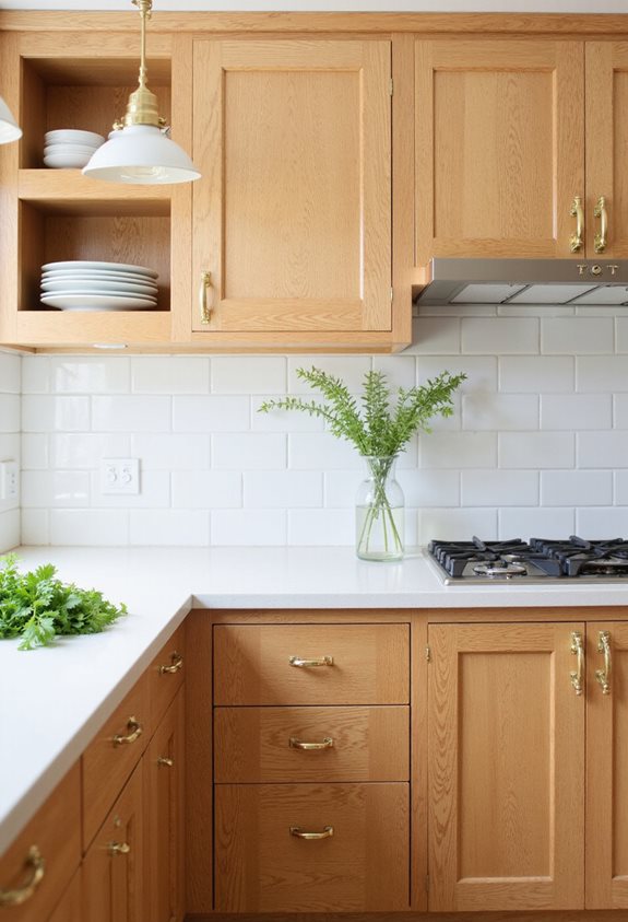 brighten oak kitchens elegantly