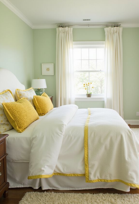 brighten space with pillows