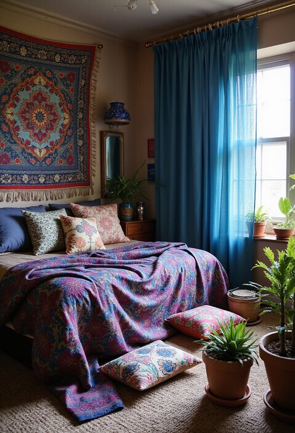 calm colorful bohemian sanctuary