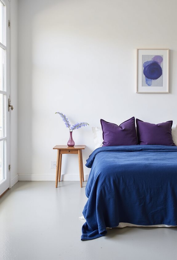 calm minimalist bedroom accents