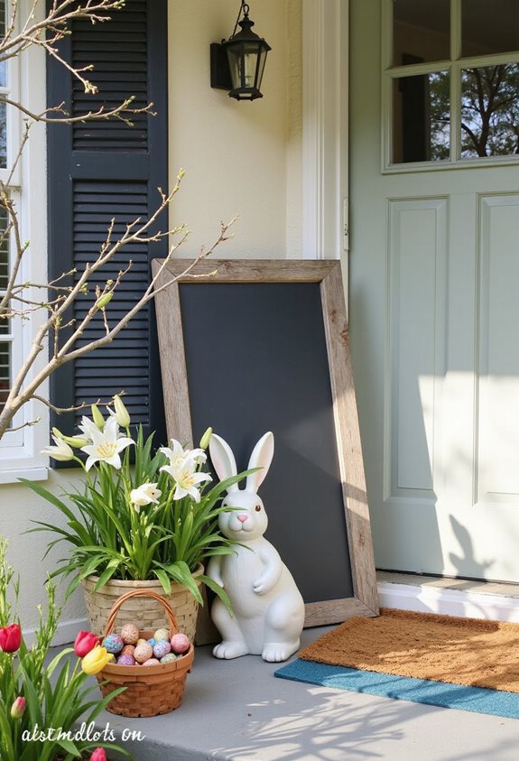 chalkboard sign easter messages