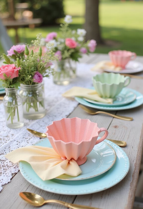 charming origami tea cups