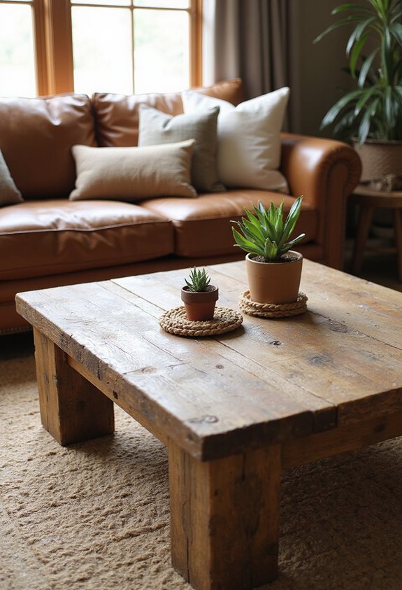 charming sturdy reclaimed wood tables