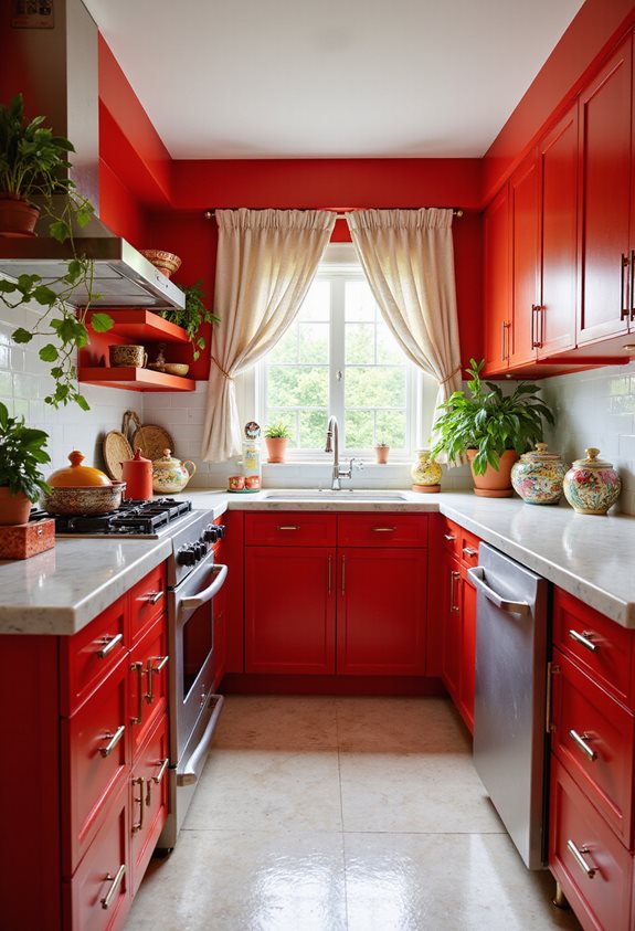 cherry red kitchen transformation