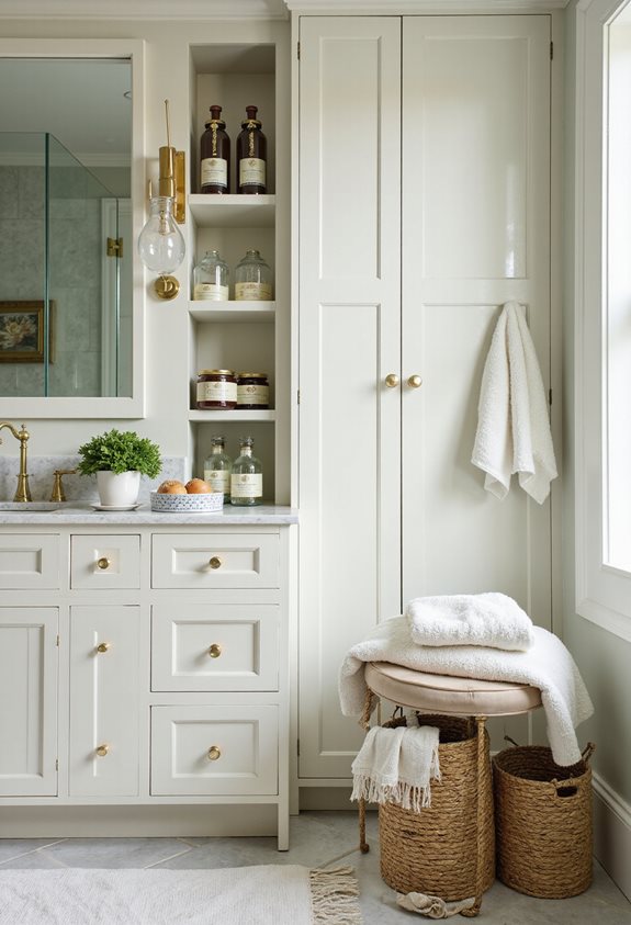 chic bathroom storage solutions