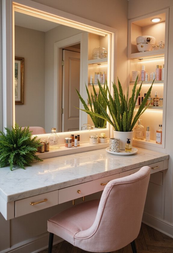 clutter free vanity storage solutions