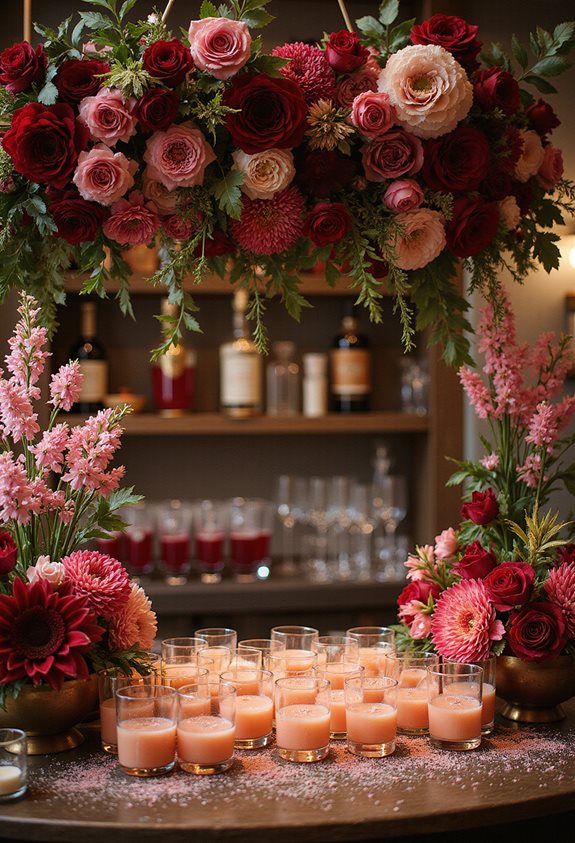 color coordinated bloom bar decorations