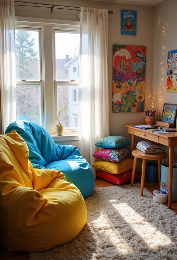 colorful comfortable chill spots