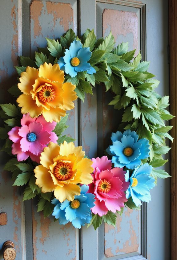 colorful everlasting paper flowers